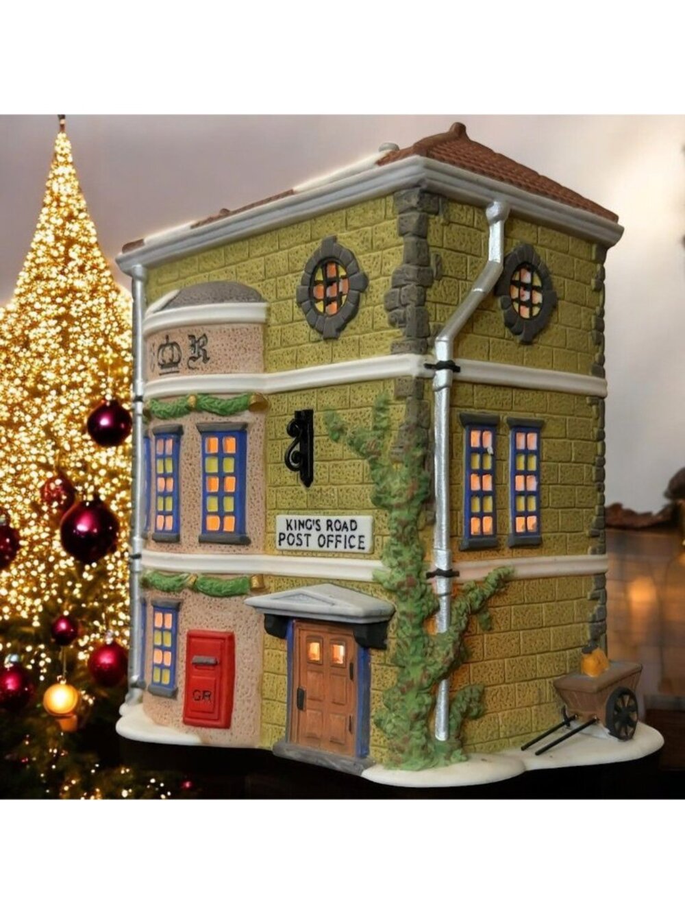 Dept 56 Kings Road Post Office Dickens Village Lighted Building 1992 (No Sign)